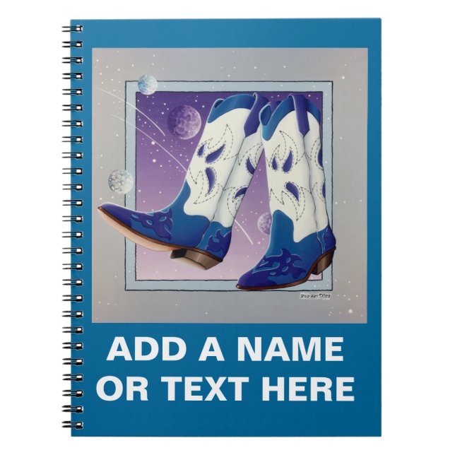 Electric Slide Cowboy Boots Notebook (Front)