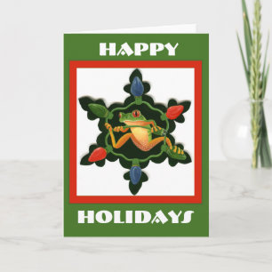 Electric Snowflake Holiday Card