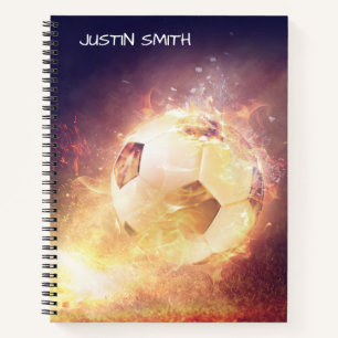 Electric Soccer Ball Personalized Notebook