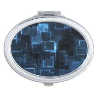 Electric Squares Background Compact Mirror