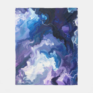 Electric Storm Abstract Fleece Blanket