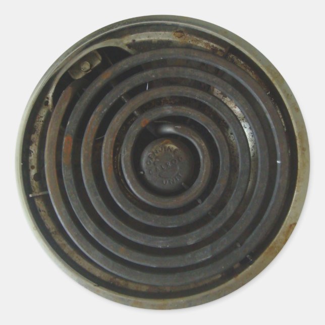 Electric Stove Burner Classic Round Sticker (Front)
