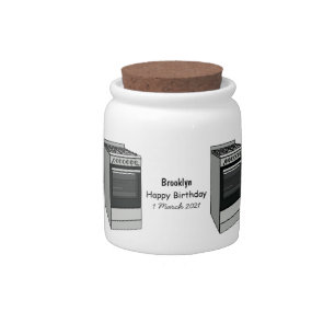Electric stove cartoon illustration candy jar