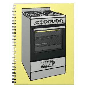 Electric stove cartoon illustration notebook