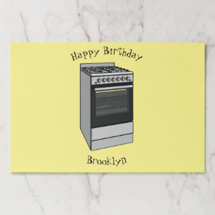 Electric stove cartoon illustration paper pad