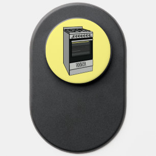 Electric stove cartoon illustration PopSocket