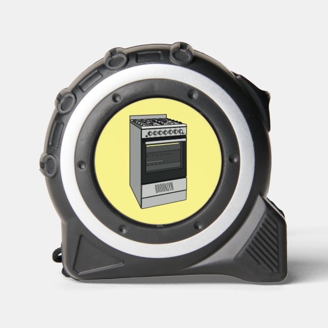 Electric stove cartoon illustration tape measure (Front)