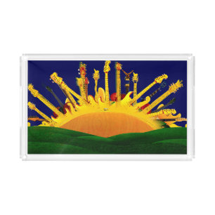 ELECTRIC SUNSET! ACRYLIC TRAY