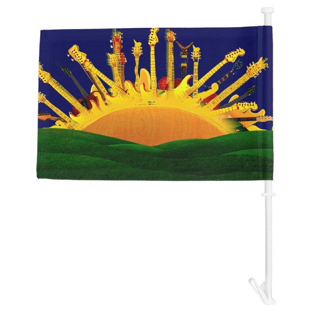ELECTRIC SUNSET! CAR FLAG (Back)