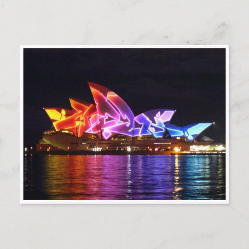 electric sydney opera house postcard