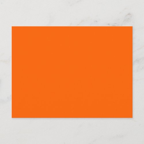 Electric Tangerine Orange Personalized Trend Color Postcard