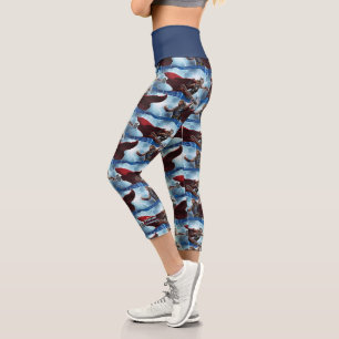 Electric Thor and Mighty Thor Pattern Capri Leggings