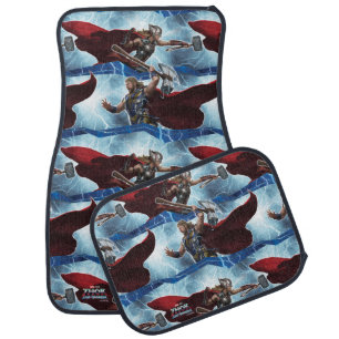 Electric Thor and Mighty Thor Pattern Car Floor Mat
