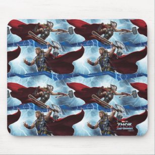 Electric Thor and Mighty Thor Pattern Mouse Pad