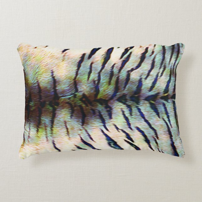 Electric Tiger Skin Print Accent Pillow (Front)