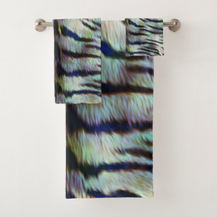 Electric Tiger Skin Print Bath Towel Set