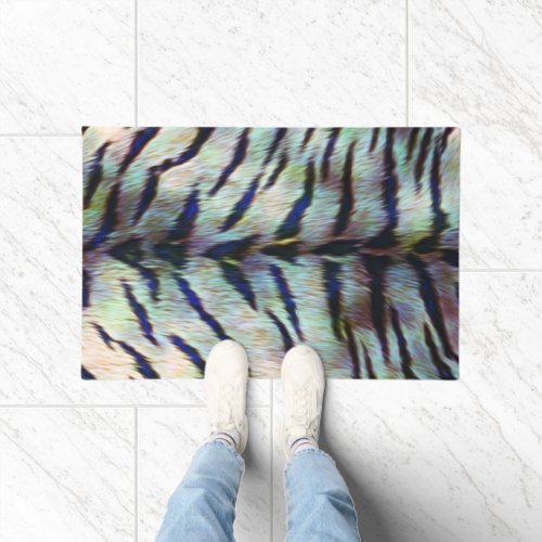 Electric Tiger Skin Print Doormat