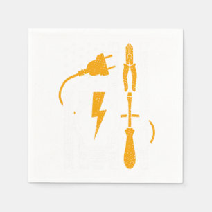 Electric Tools Lineman USA American Electricians Napkins