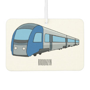 Electric train cartoon illustration air freshener