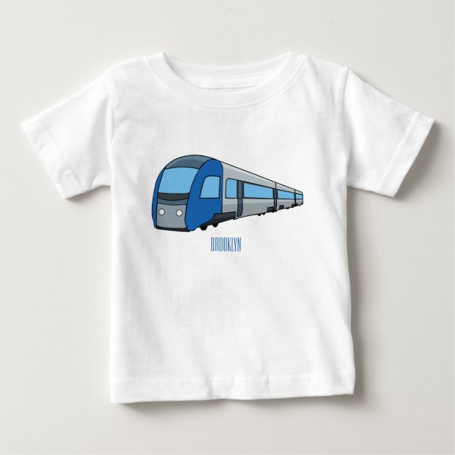 Electric train cartoon illustration  baby T-Shirt (Front)