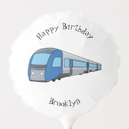Electric train cartoon illustration balloon
