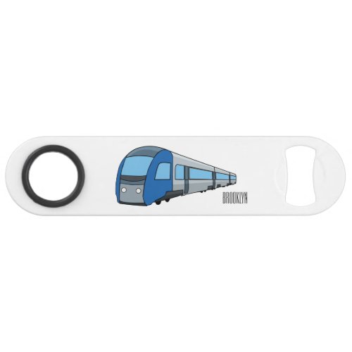 Electric train cartoon illustration bar key