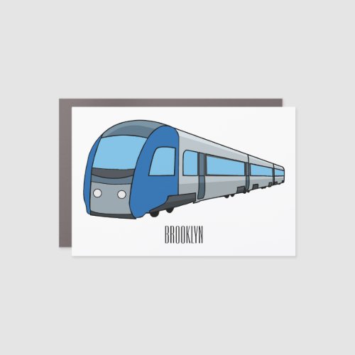 Electric train cartoon illustration car magnet