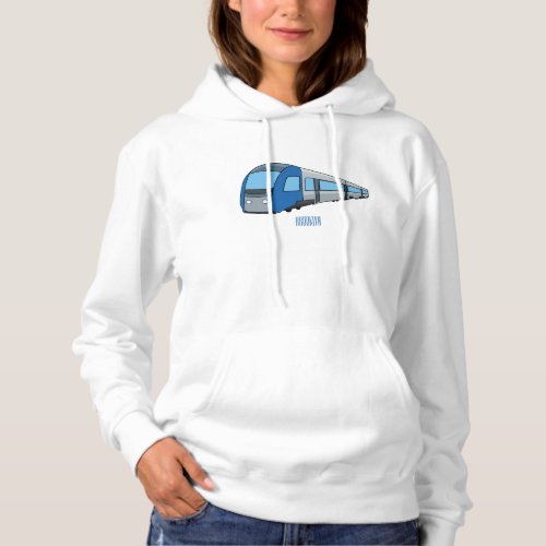 Electric train cartoon illustration hoodie