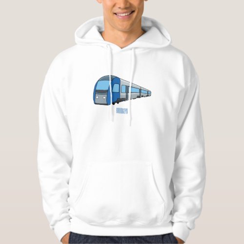 Electric train cartoon illustration  hoodie