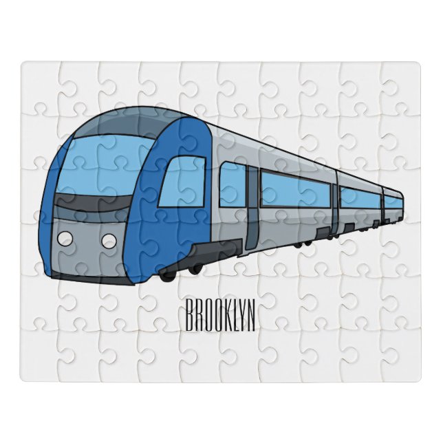 Electric train cartoon illustration  jigsaw puzzle (Puzzle Horizontal)