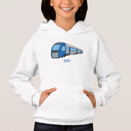 Electric train cartoon illustration kids apron hoodie