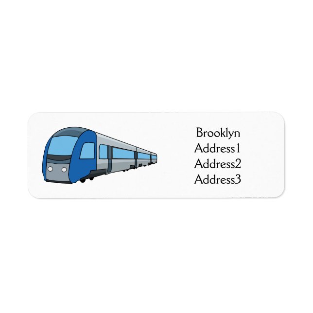 Electric train cartoon illustration label (Front)