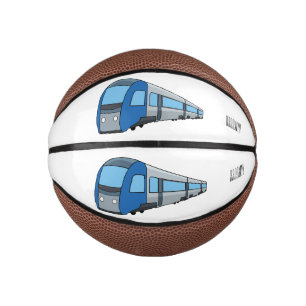 Electric train cartoon illustration mini basketball