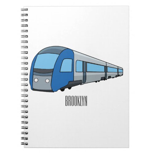 Electric train cartoon illustration  notebook