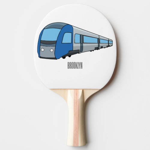 Electric train cartoon illustration  ping pong paddle