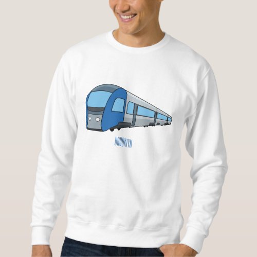 Electric train cartoon illustration sweatshirt