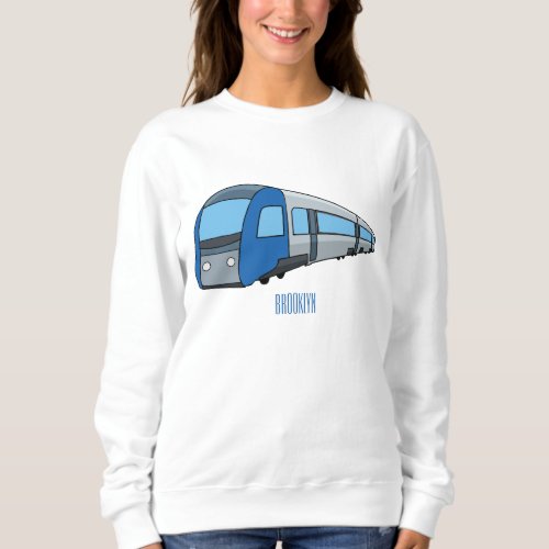 Electric train cartoon illustration sweatshirt