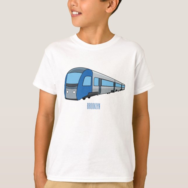 Electric train cartoon illustration T-Shirt (Front)