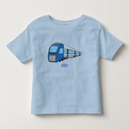Electric train cartoon illustration toddler t_shirt