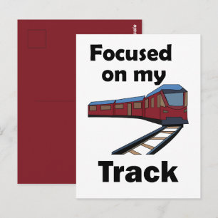 Electric Train Focused On My Track Train Party Postcard