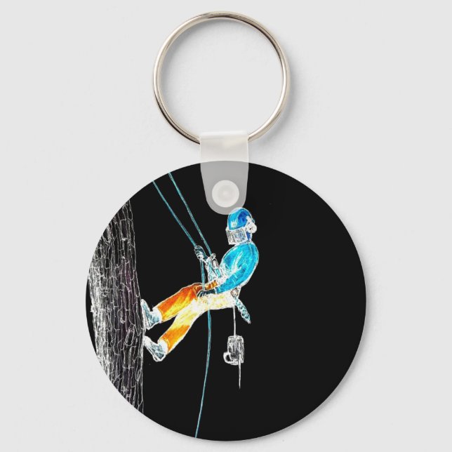 Electric  Tree Surgeon Arborist chainsaw Keychain (Front)