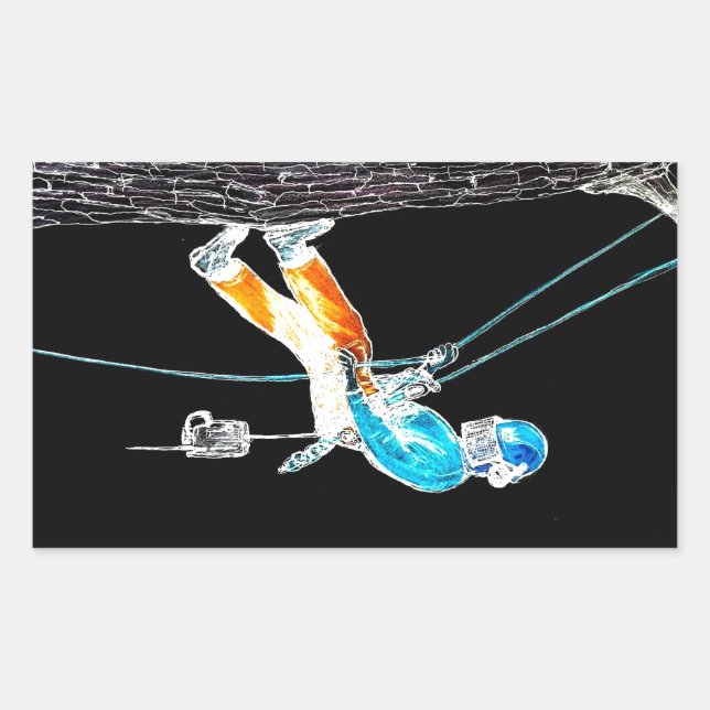 Electric  Tree Surgeon Arborist chainsaw Rectangular Sticker (Front)