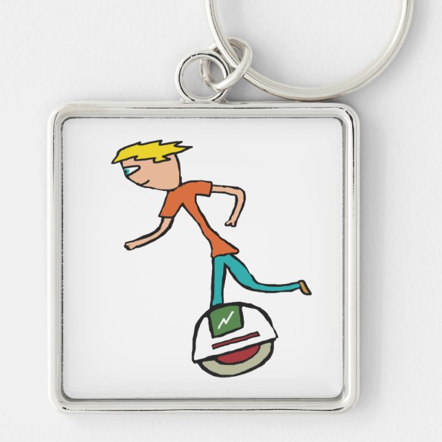 Electric Unicycle EUC Keychain (Front)