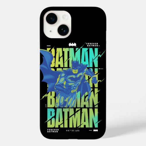 Electric Up Batman Running Through Typography Case_Mate iPhone 14 Case