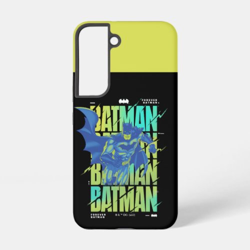 Electric Up Batman Running Through Typography Samsung Galaxy S22 Case
