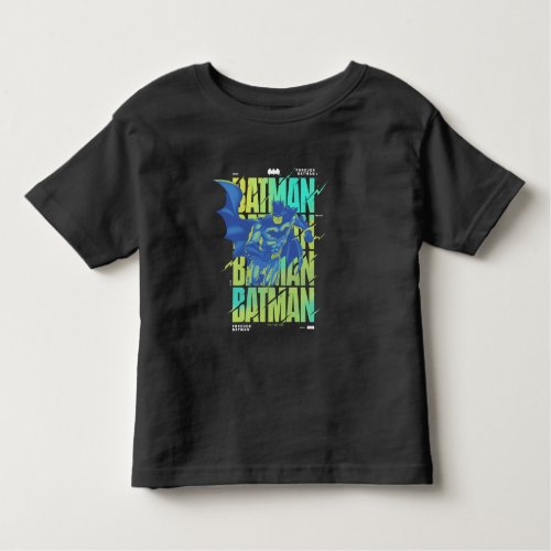 Electric Up Batman Running Through Typography Toddler T_shirt