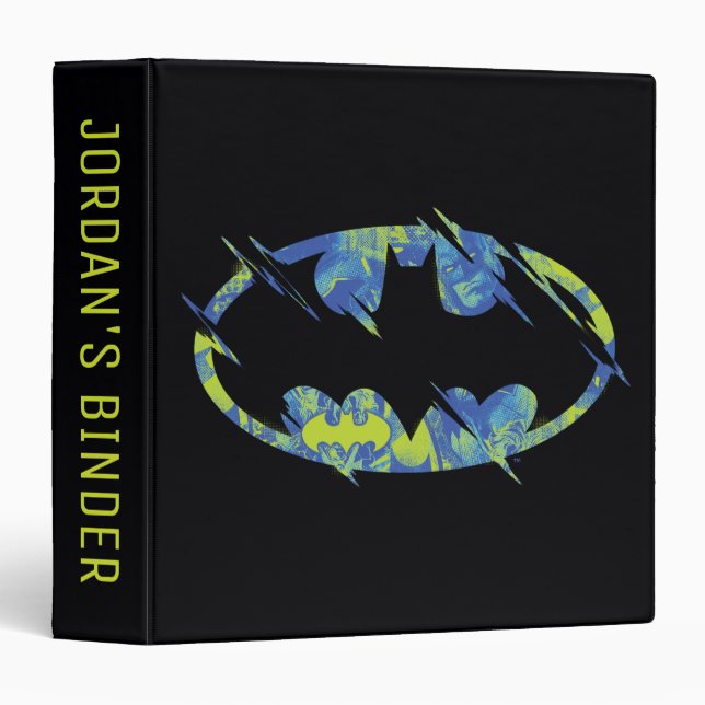 Electric Up Batman Symbol 3 Ring Binder (Front/Spine)