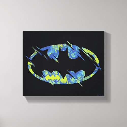 Electric Up Batman Symbol Canvas Print