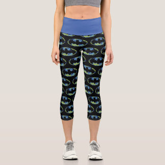 Electric Up Batman Symbol Capri Leggings