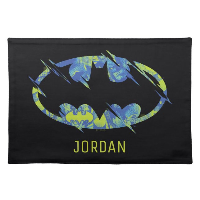 Electric Up Batman Symbol Cloth Placemat (Front)